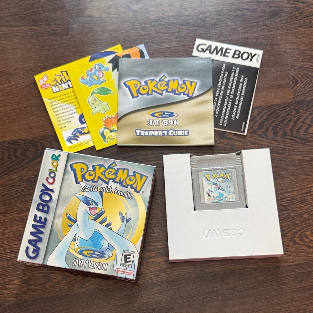 Pokemon Silver Game Boy Color CIB - Original Authentic With New Battery